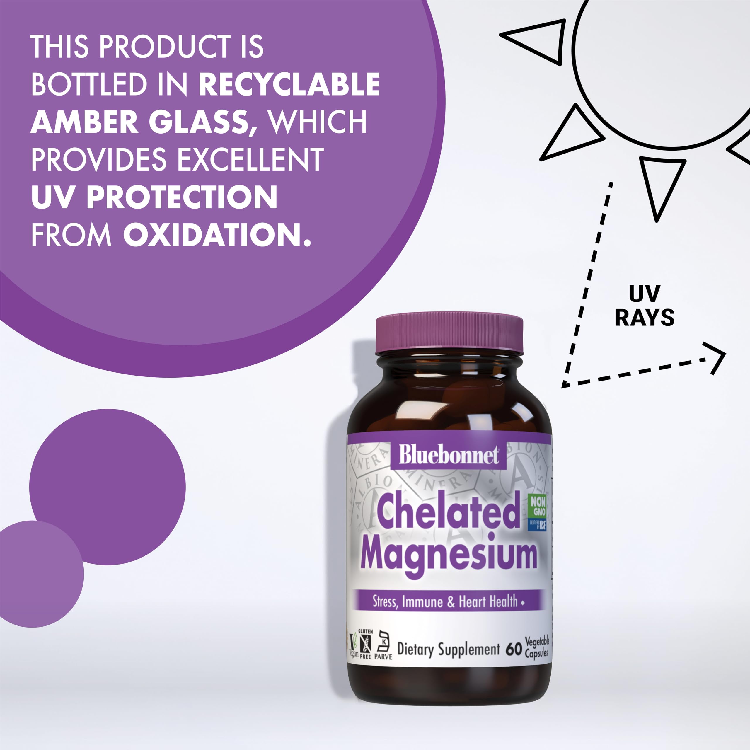 BlueBonnet Albion magnesium allergen free symbols on packaging