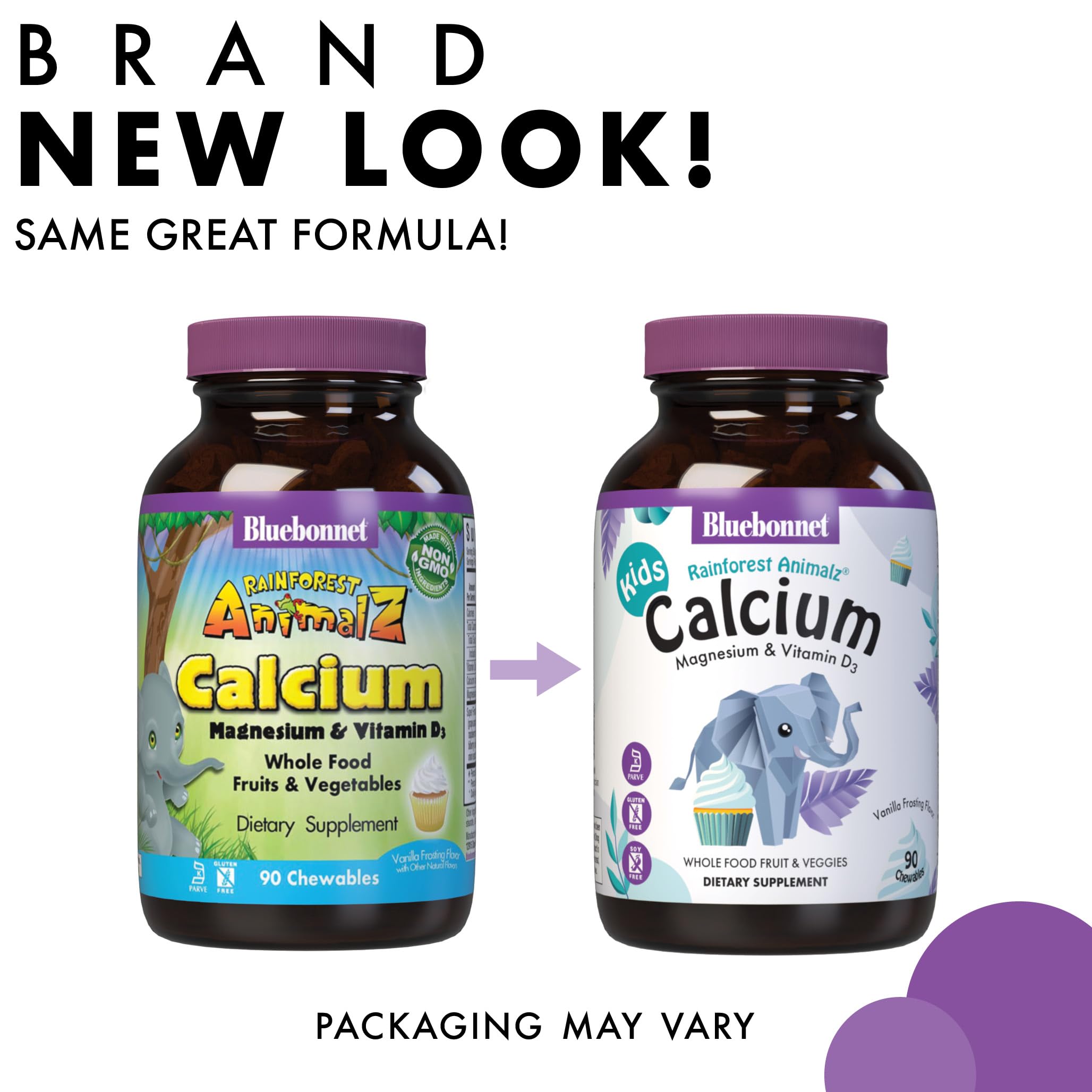 BlueBonnet calcium magnesium vitamin D3 chews provide mineral support for developing teeth