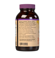 Bluebonnet EarthSweet Vitamin C 500mg ingredients label highlights vegan-friendly formula.