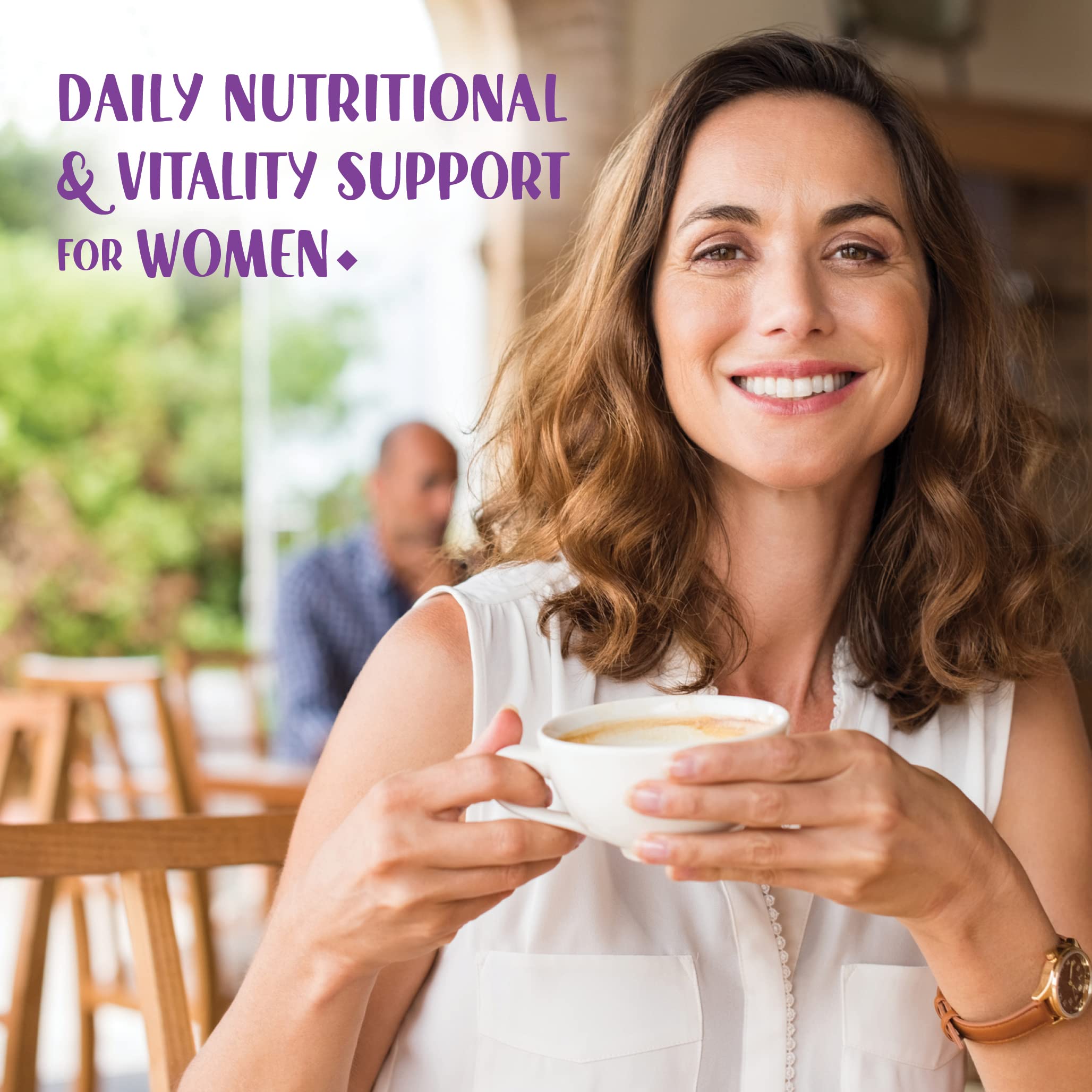 BlueBonnet Ladies' ONE 40+ organic-vegetable-blend image highlighting whole-food nutrition support