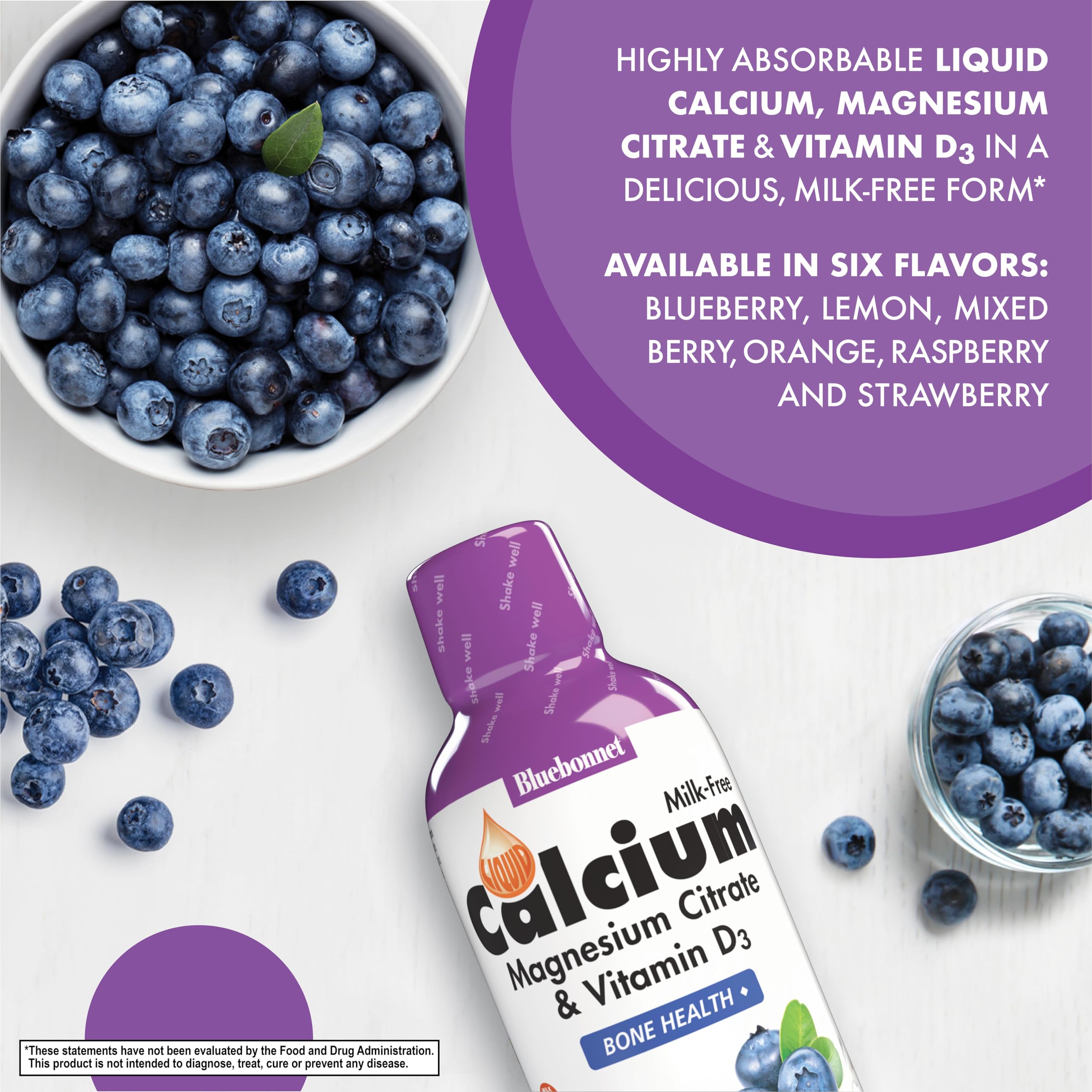 BlueBonnet Liquid Vitamin D3 bottle label showing D3 content and ingredients.