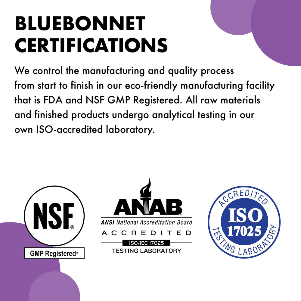 Bluebonnet Liquid Magnesium Citrate nutrition panel emphasizes purity and bioavailability.