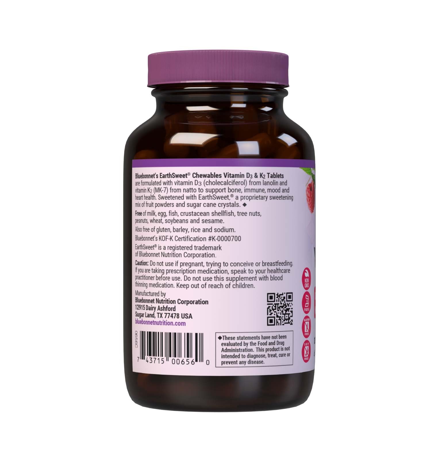 BlueBonnet Natto-derived K2 MK-7 source with D3 for vitamin synergy