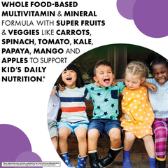 BlueBonnet Rainforest Animalz label close-up shows whole food-based blend.