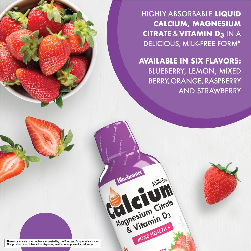 BlueBonnet strawberry-flavored liquid shows easy daily use for bone health