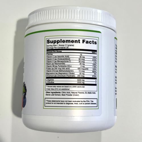 BlueEarth packaging highlights heart health and circulation support from the arginine-citrulline blend.