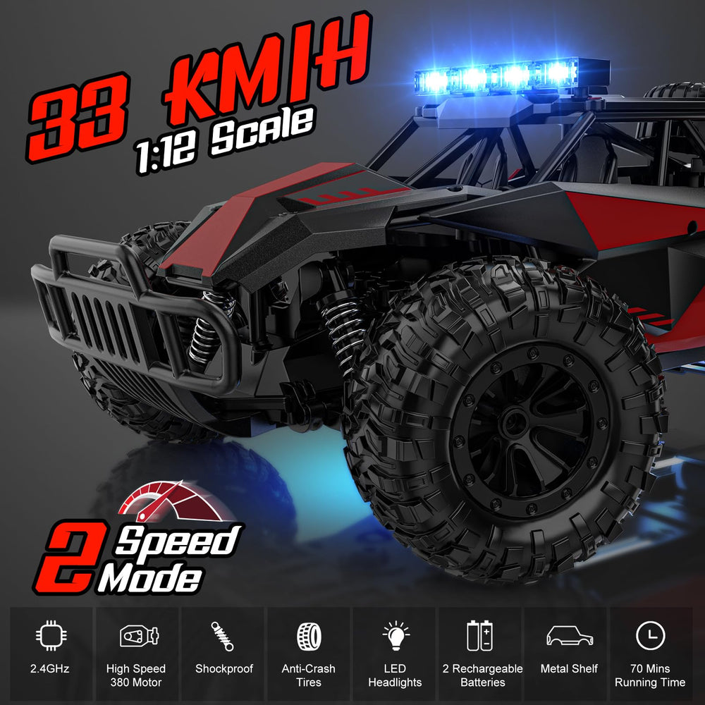 BLUEJAY rc truck off-road chassis demonstrates rugged durability on uneven terrain.