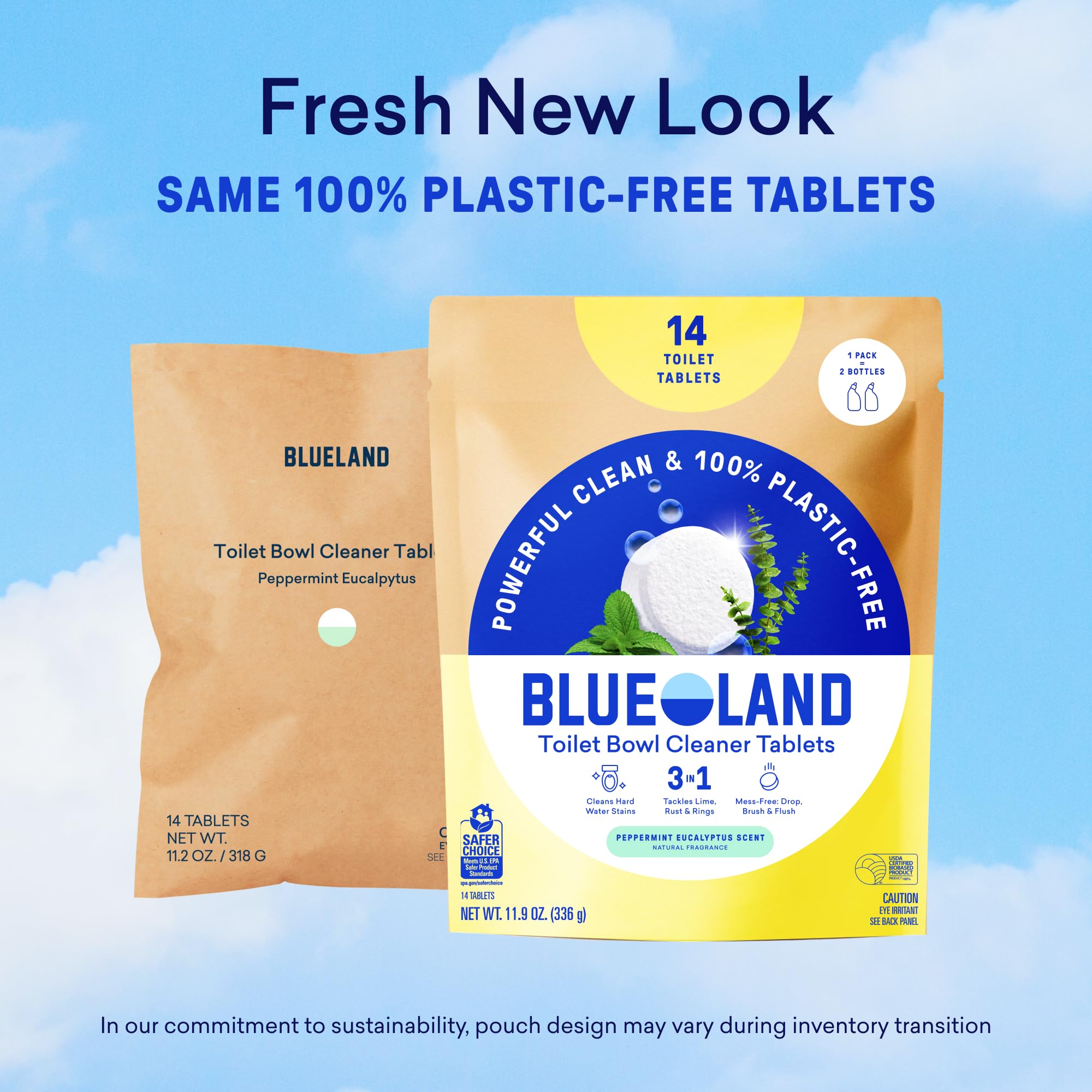 BLUELAND fresh peppermint eucalyptus scent enhances bathroom atmosphere