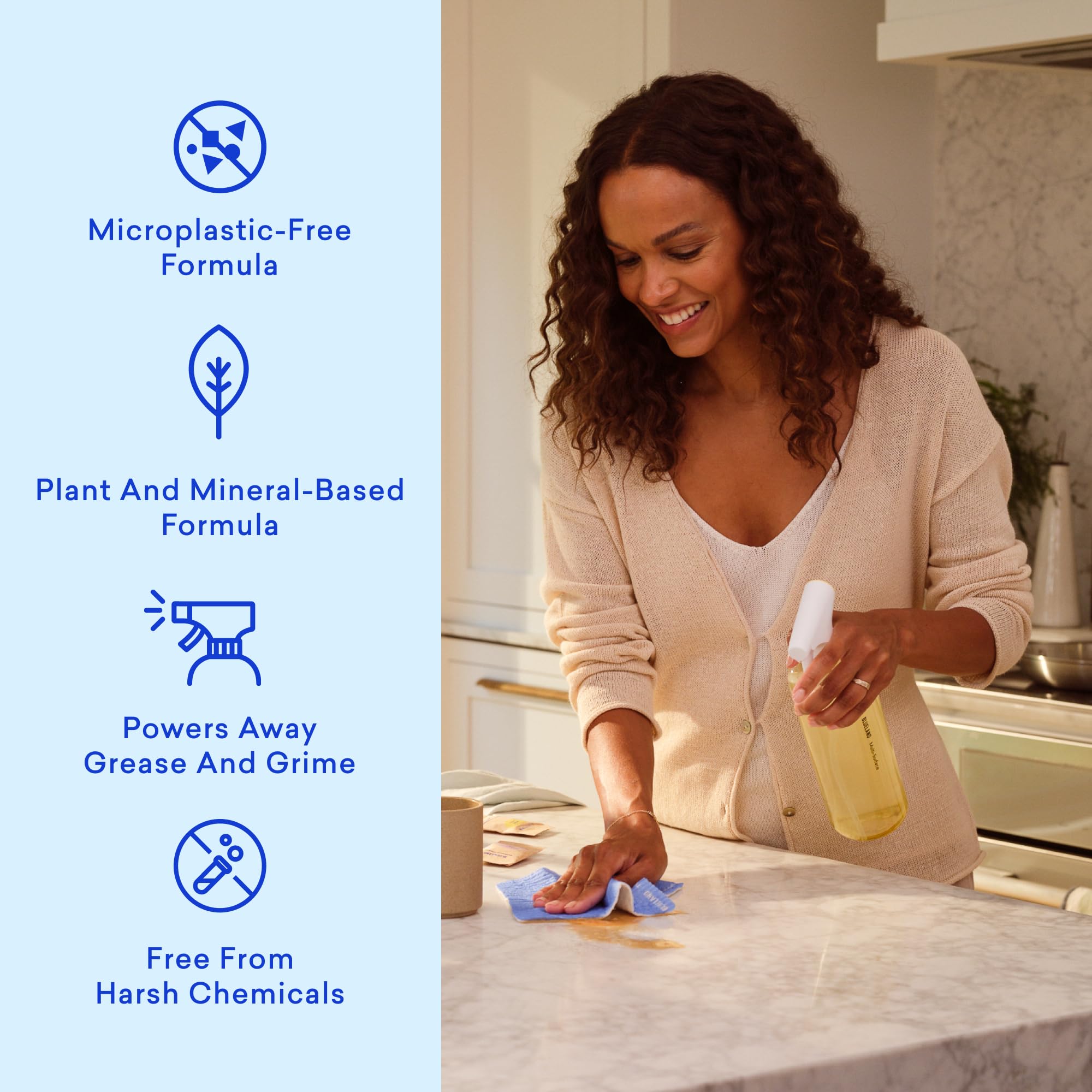BLUELAND refill tablets lemon scented for eco-friendly cleaning.