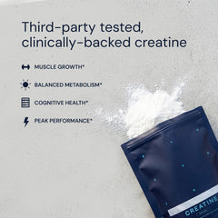 Creatine monohydrate powder dissolving easily in a liquid
