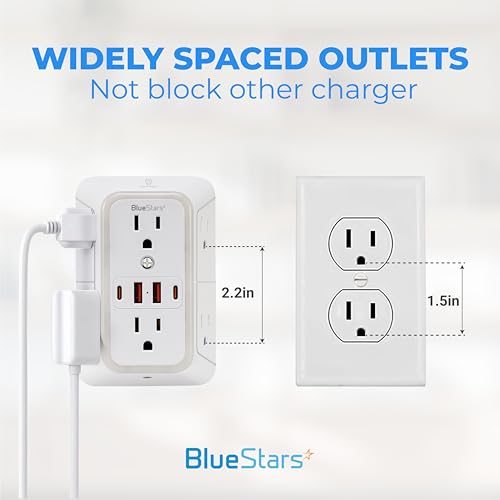 BlueStars wall-mount holes enable secure installation on walls.