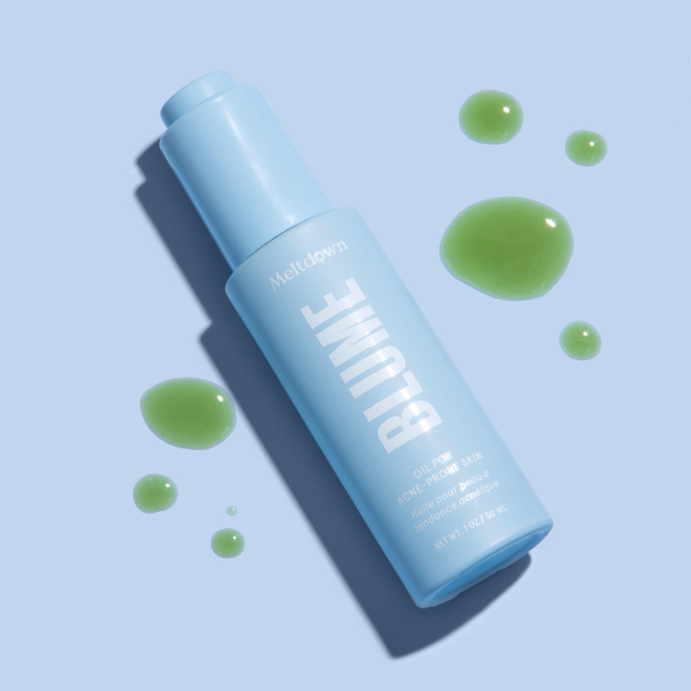 Blume Meltdown black cumin seed oil bottle feature for clear daily skincare.