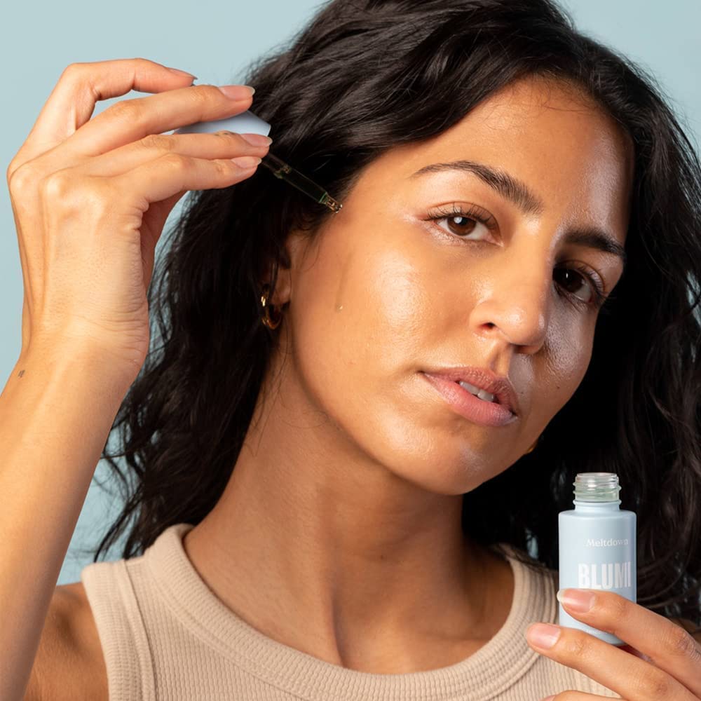 Blume Meltdown rosehip oil ingredients highlight hydration benefits.