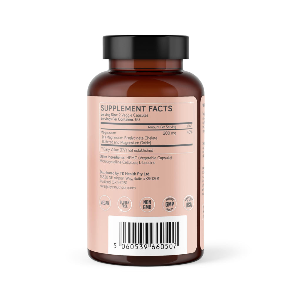 BLYSS Nutrition gluten-free and non-GMO formula highlighted on bottle label.