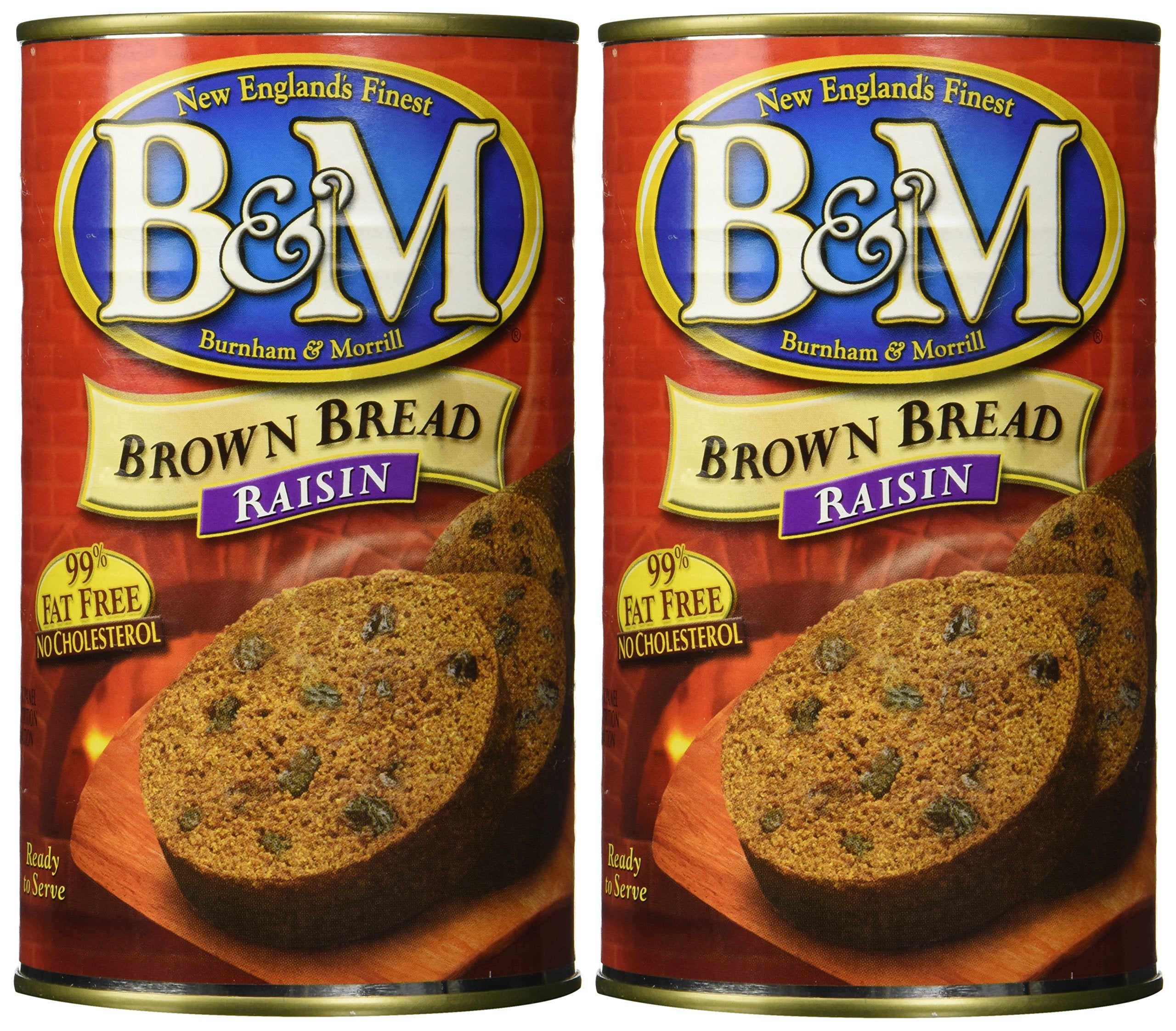 B&M Brown Raisin Bread loaf with a golden crust, ideal for toasting.
