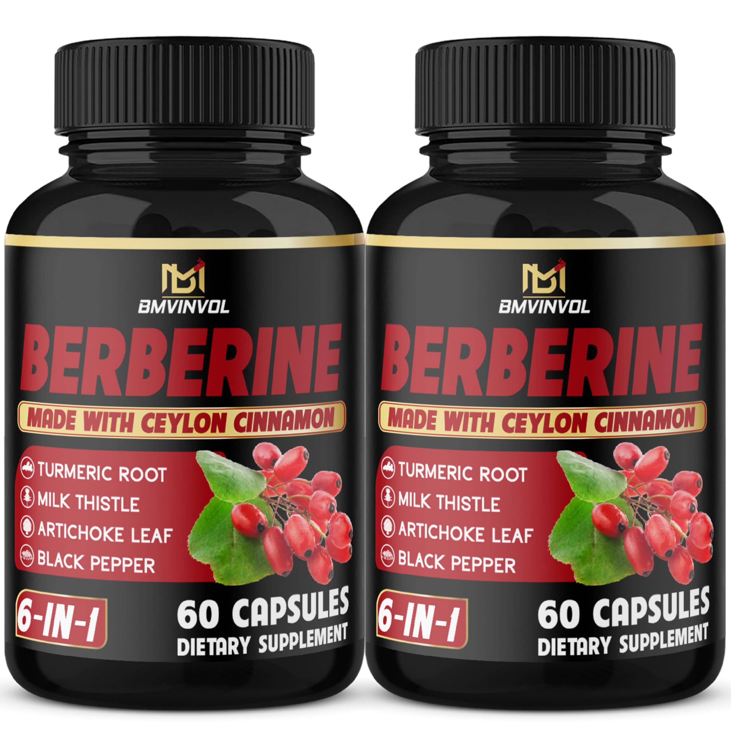 BMVINVOL berberine capsules bottle showing immune support in a daily ritual
