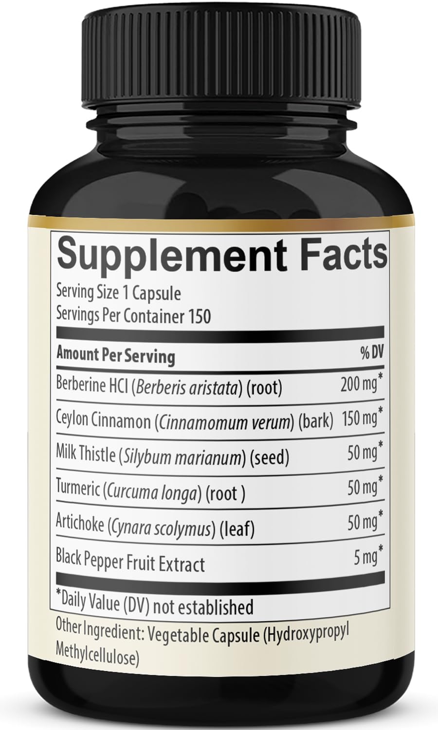 BMVINVOL berberine capsules with glass of water for daily dose