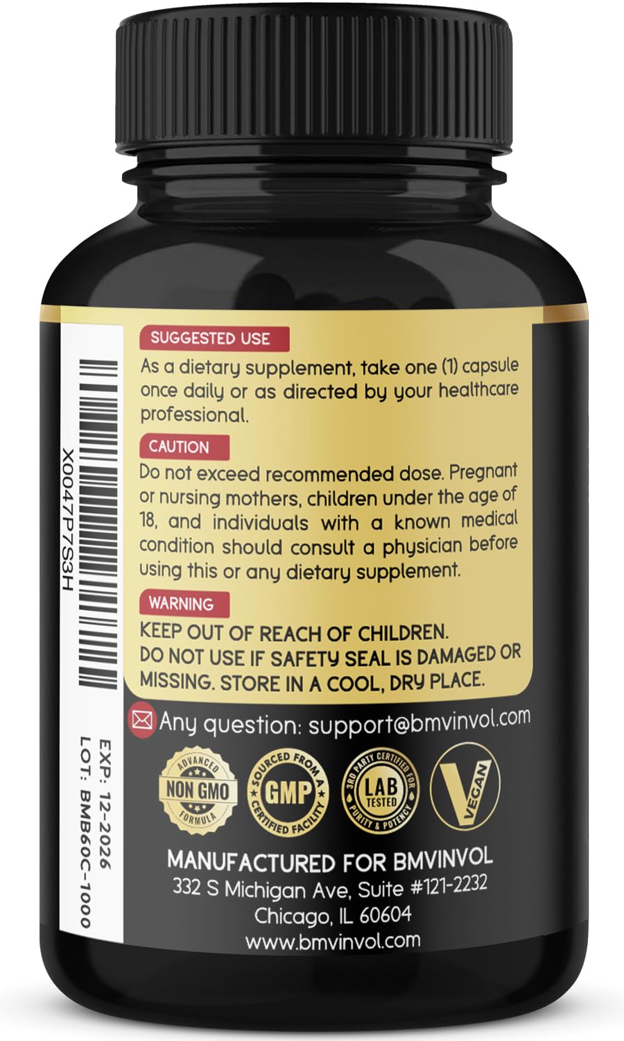 BMVINVOL four-month supply bottle ready for everyday use