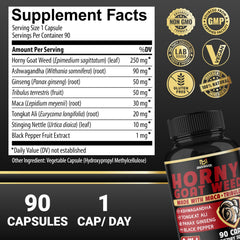 BMVINVOL Maca and Horny Goat Weed blend close-up for natural vitality