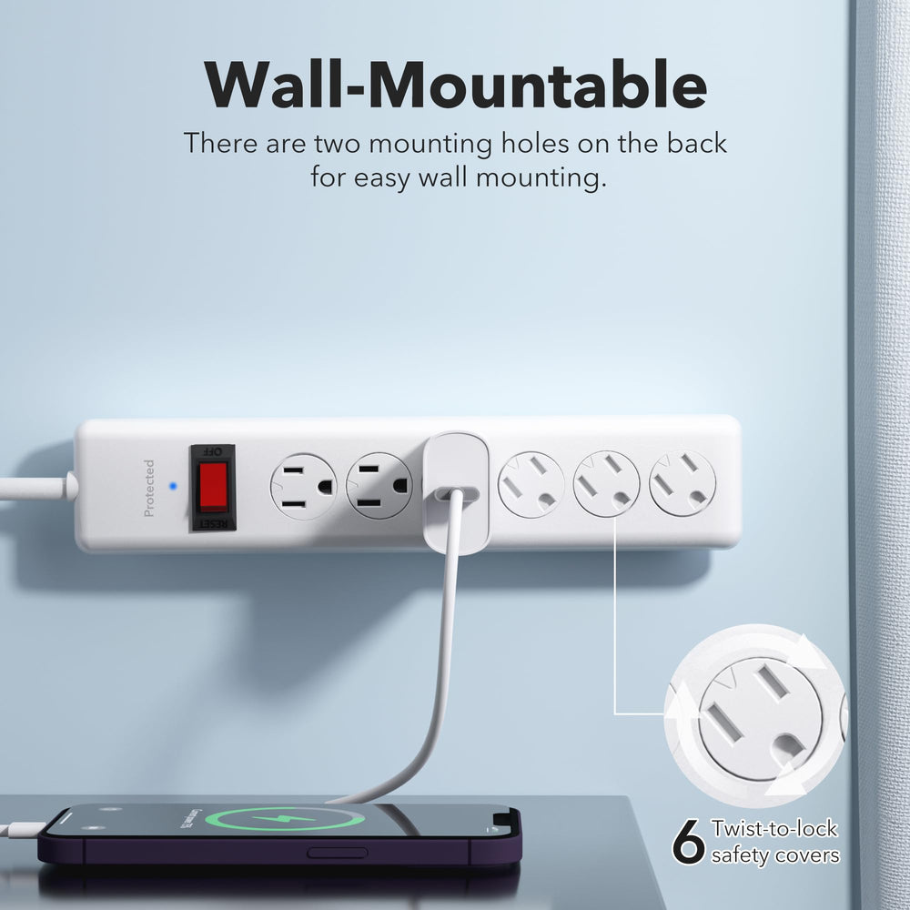 BN-LINK power strip surge protection guards electronics from spikes.