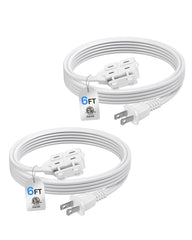 BN-LINK 6ft 3-outlet extension cord powering lamps safely indoors.