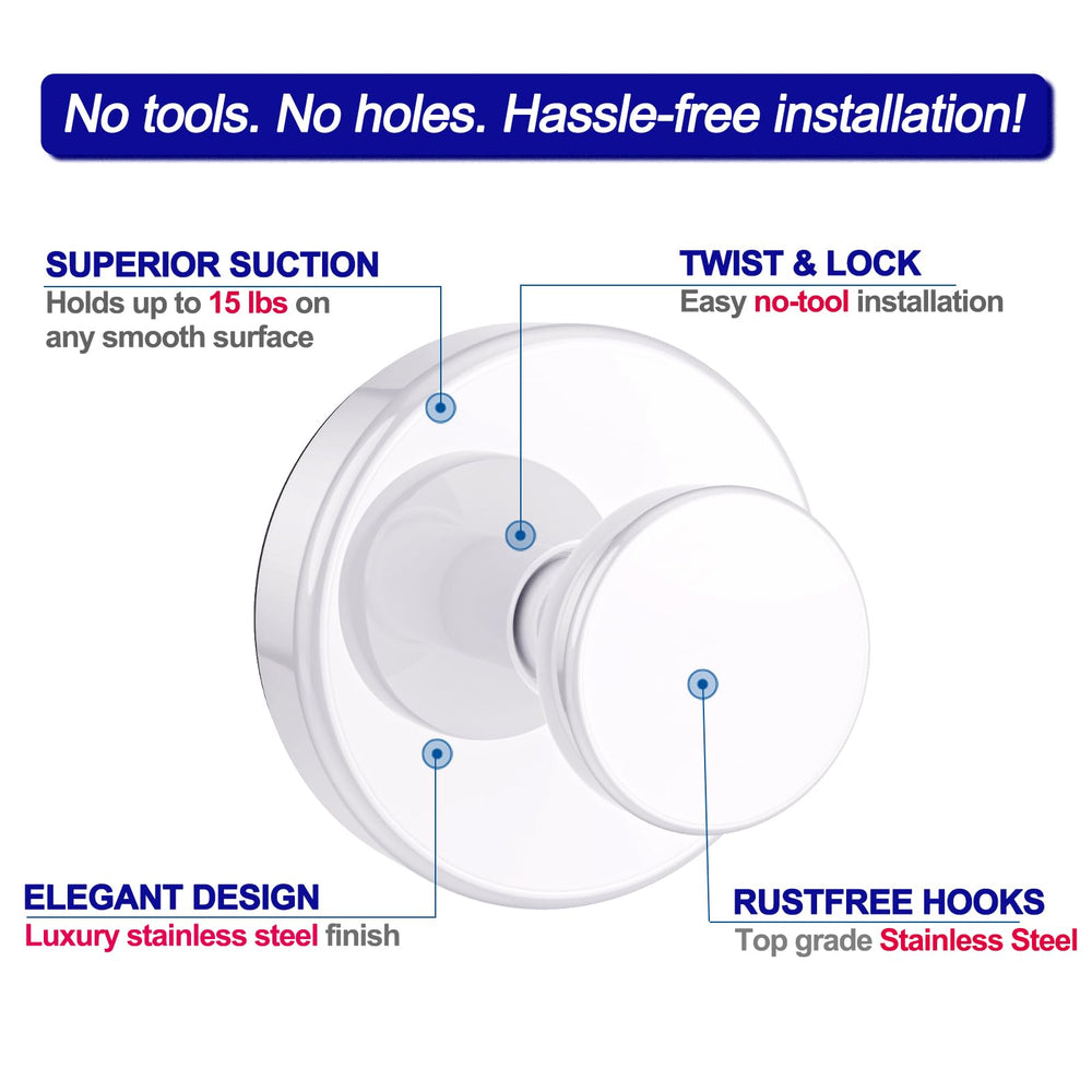 Bntuk two-pack removable towel hooks for bathroom walls.