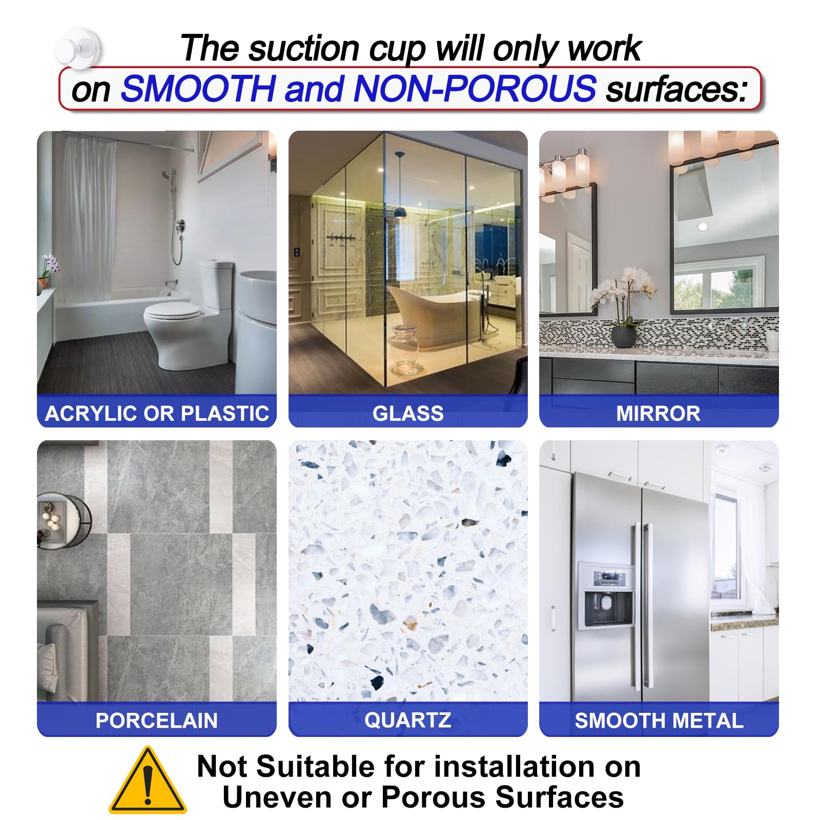 Bntuk stainless steel hook resists steam and water.