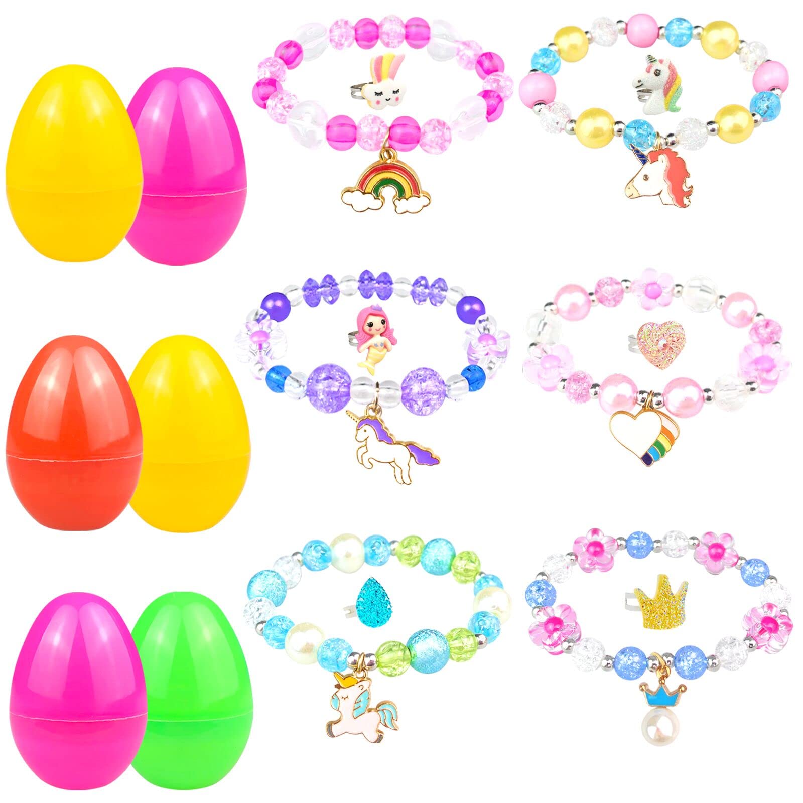 bnuzeiyi easter eggs: six colorful shells for gifting and treasure hunts.