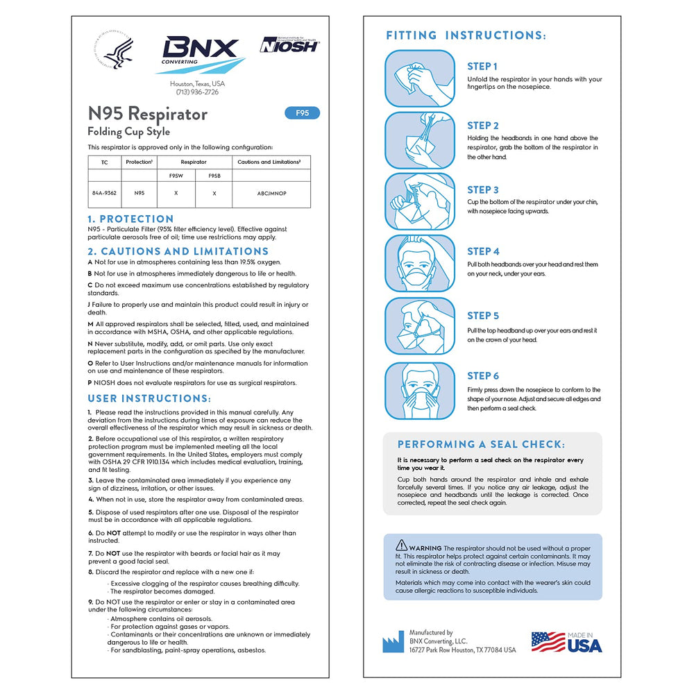 BNX N95 mask 20-pack box ready for distribution.