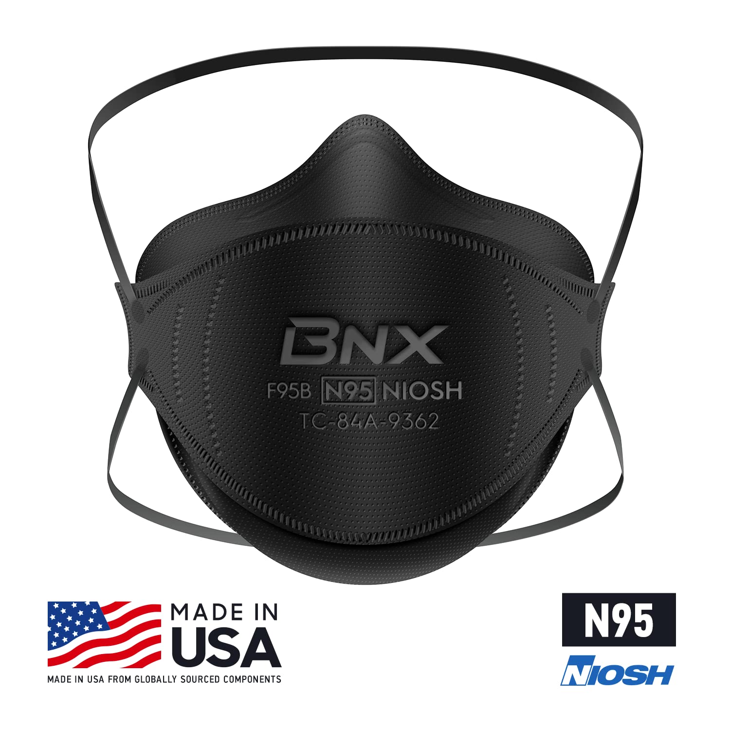 BNX N95 mask latex-free comfort for sensitive skin.