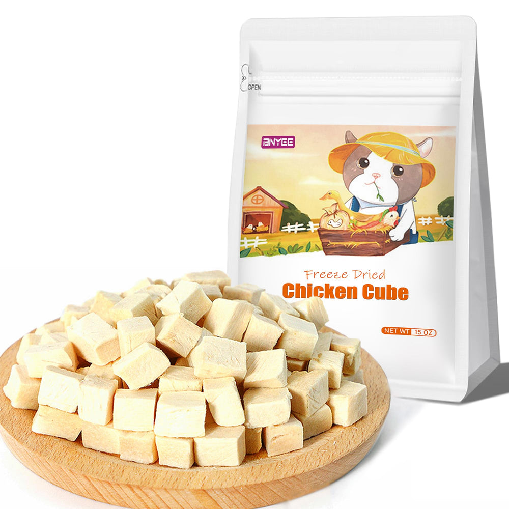 BNYEE freeze-dried chicken cubes ideal for training rewards.