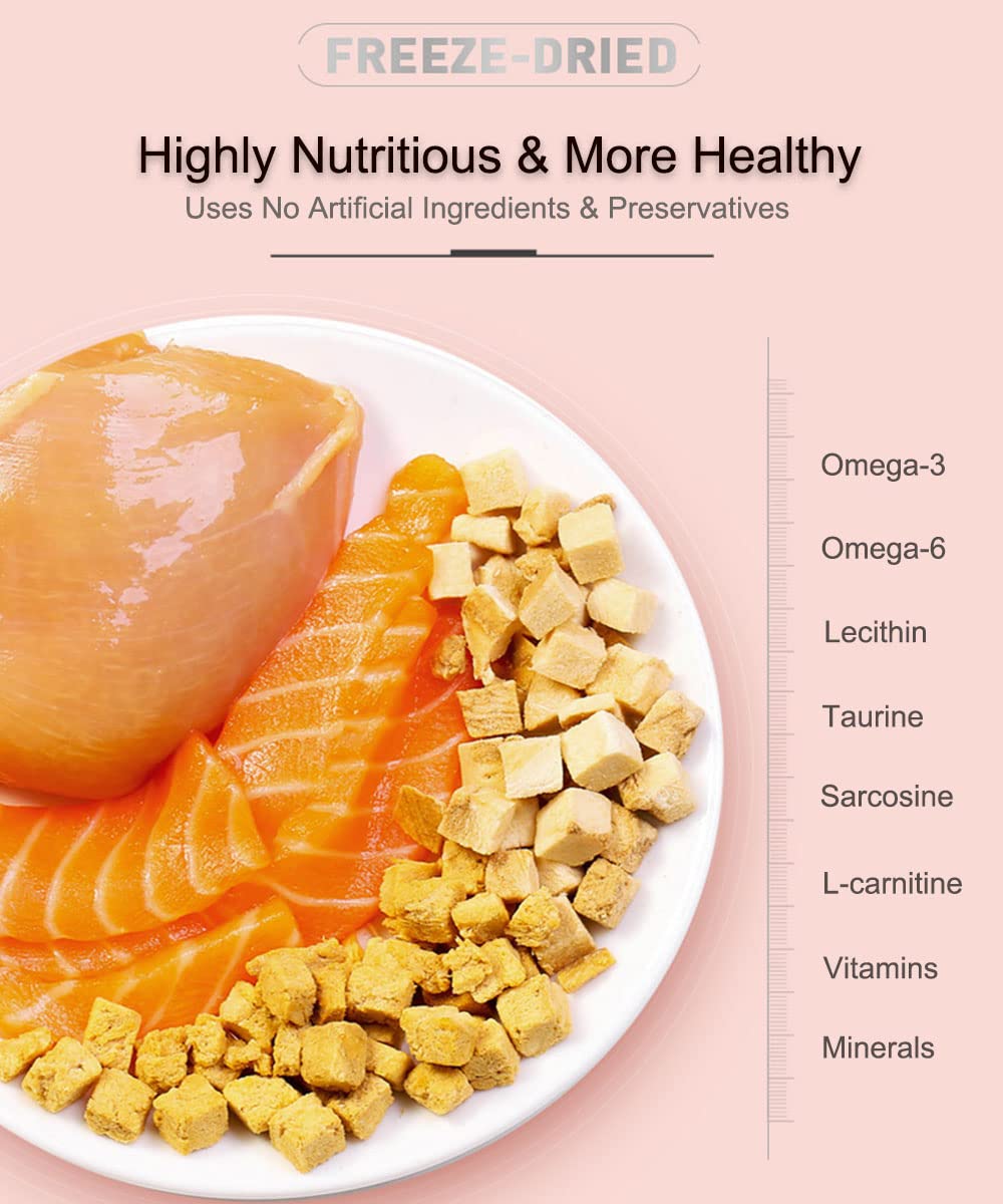 BNYEE omega-rich nutrients in chicken treats support balanced nutrition.