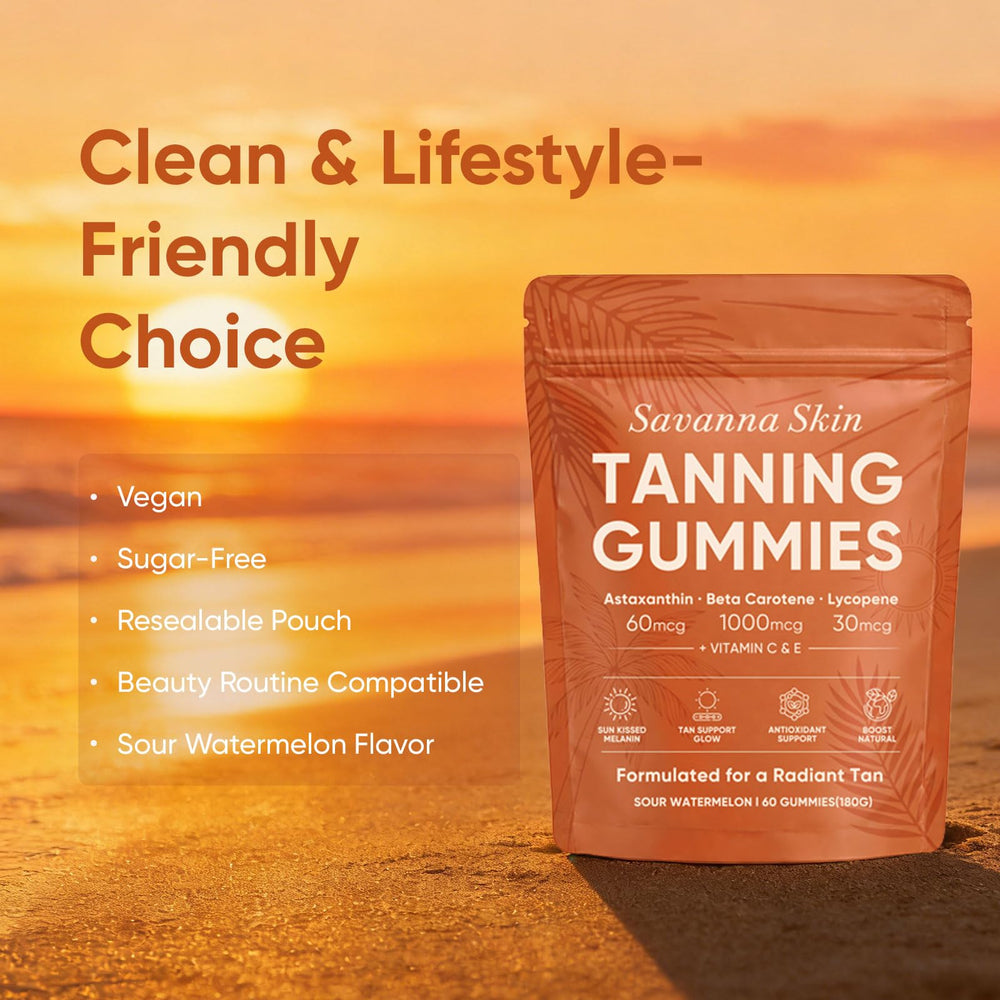 Boaccy Savanna Skin Tanning Gummies sour watermelon flavor invites enjoyable daily use