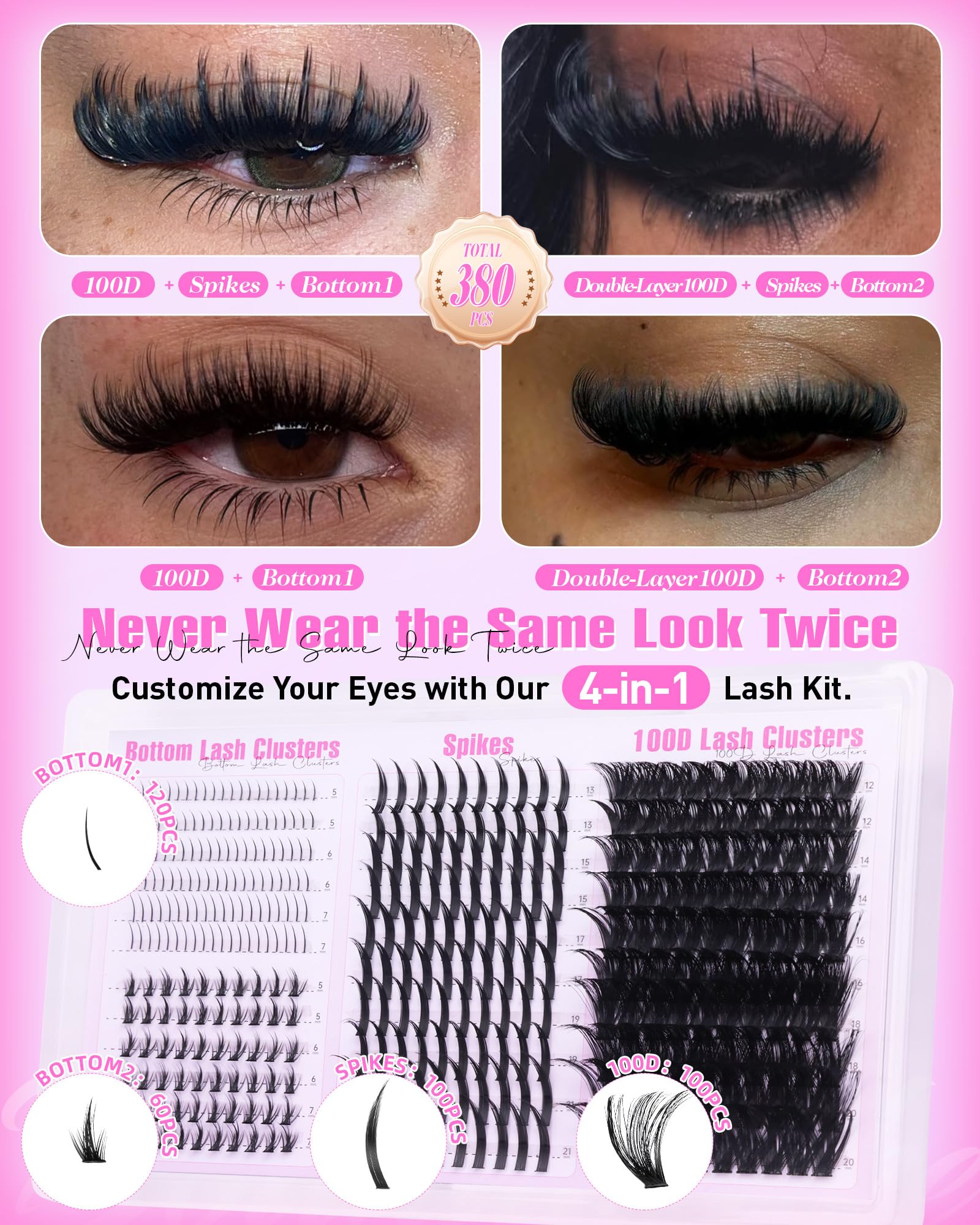 Boahankuke spikes lashes 13-21mm creates instant eye-opening drama