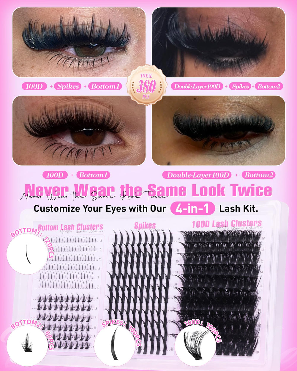 Boahankuke spikes lashes 13-21mm creates instant eye-opening drama