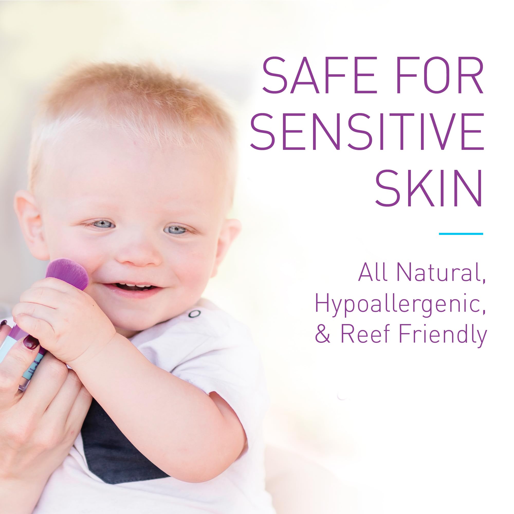 BOB KIDS SPF 30 shows water resistance up to 80 minutes for swimming or activities.