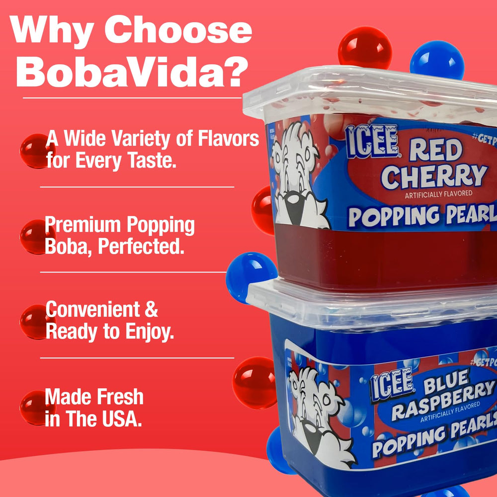 Bobavida family party drinks with popping boba for fun gatherings.