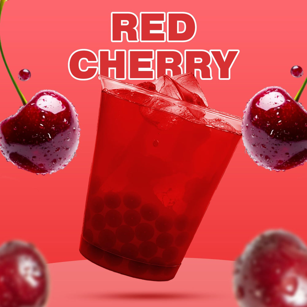 Bobavida ICEE red cherry popping boba tubs to brighten beverages.