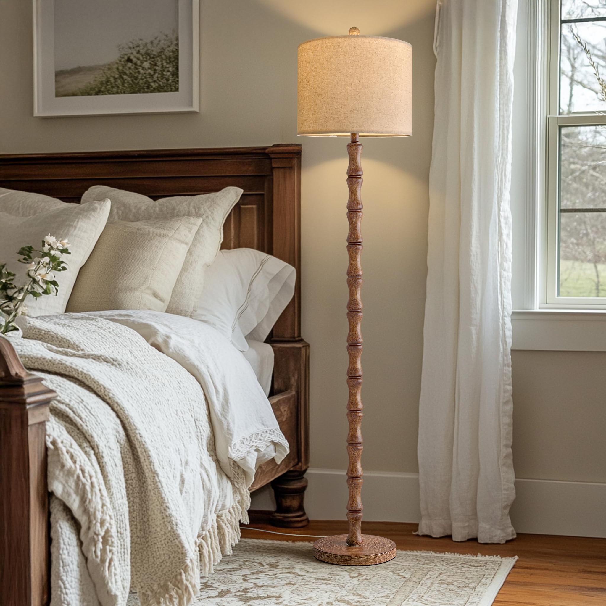 Bobomomo tall lamp enhances dining or living room ambiance