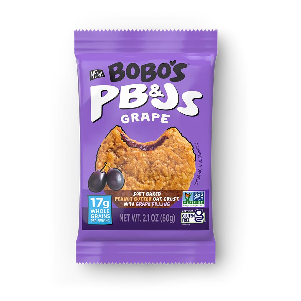Bobo's Grape PB&J oat bar on the go, a tasty energy boost between activities.