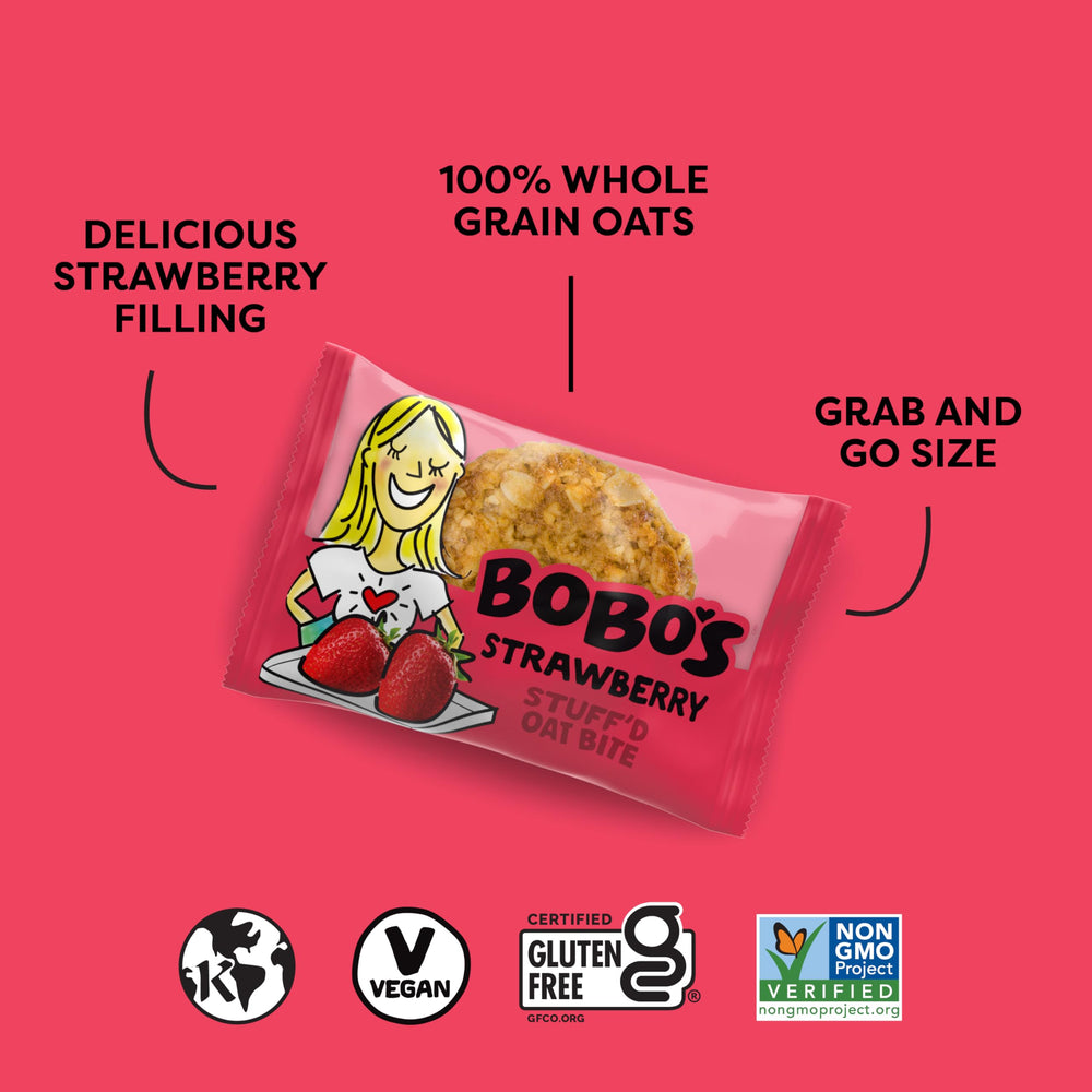 Bobos Oat Bites Stuff'd Apple Pie with soft oat center