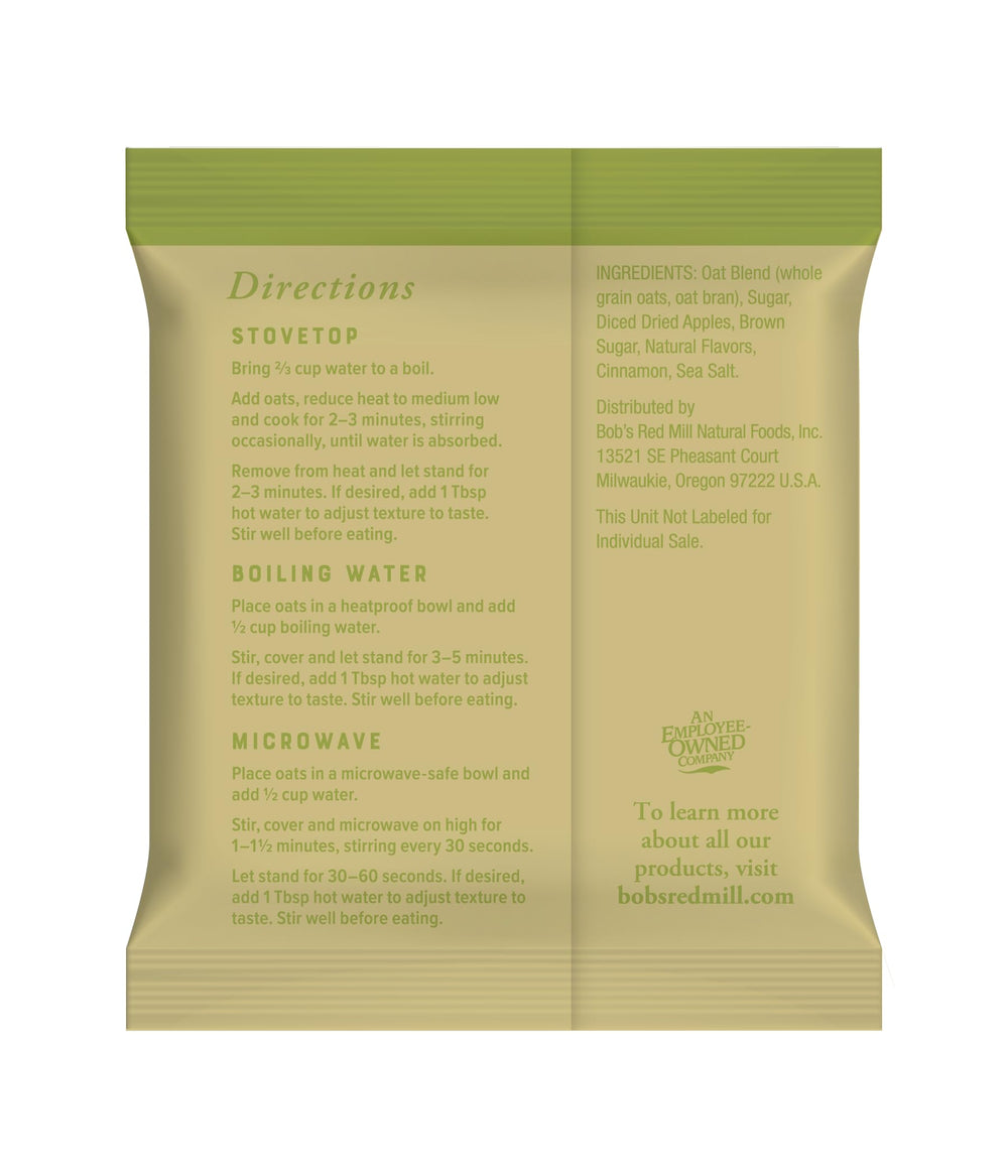 Four-gram protein per serving in Bob's Red Mill Oats