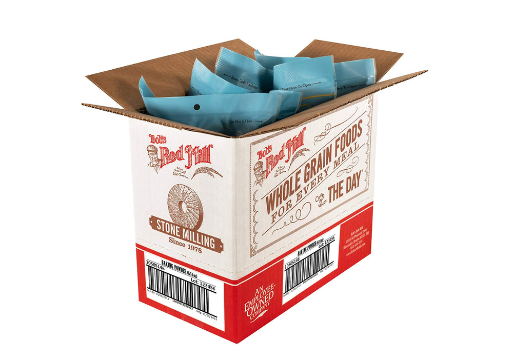 Bob's Red Mill Baking Powder neatly stored for dependable leavening in everyday recipes.