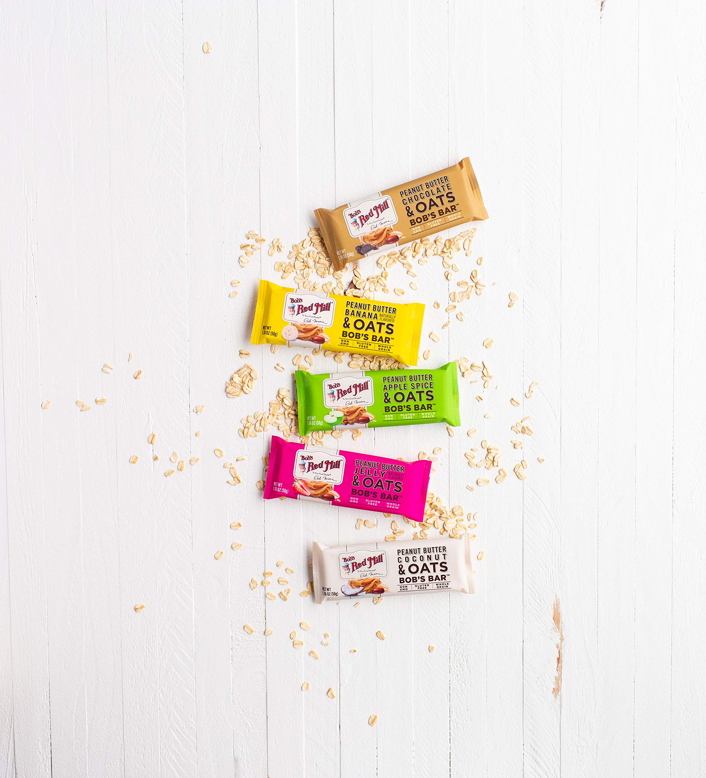 Serving suggestion: bite-sized piece of Bob's Red Mill bar