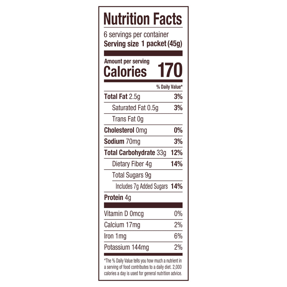 Fiber-rich breakfast option from Bob's Red Mill oatmeal