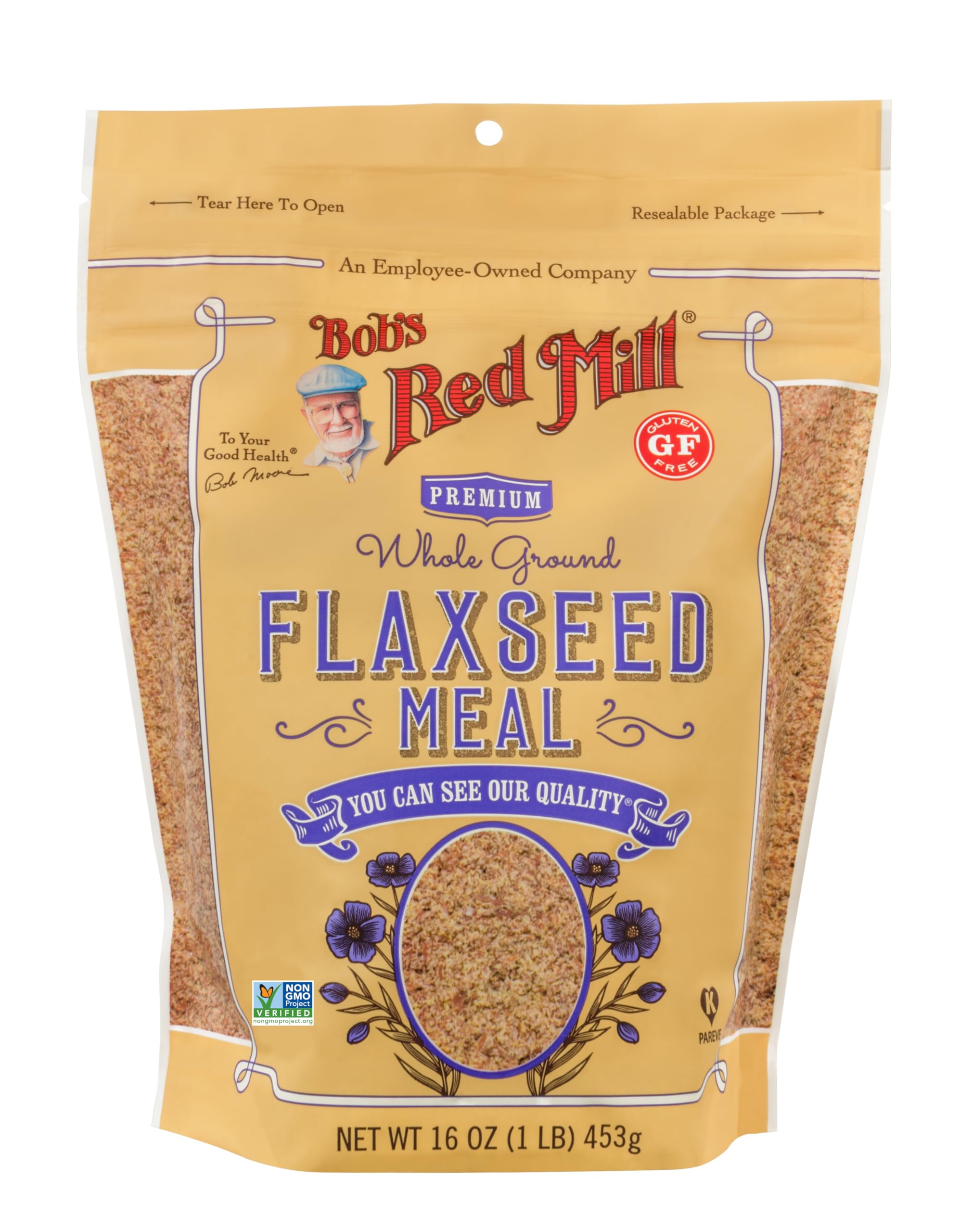 Flaxseed meal in batter to boost protein and fiber