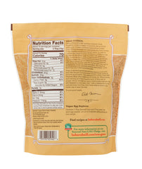 Bob's Red Mill Golden Flaxseed Meal scoop ready to blend into baking