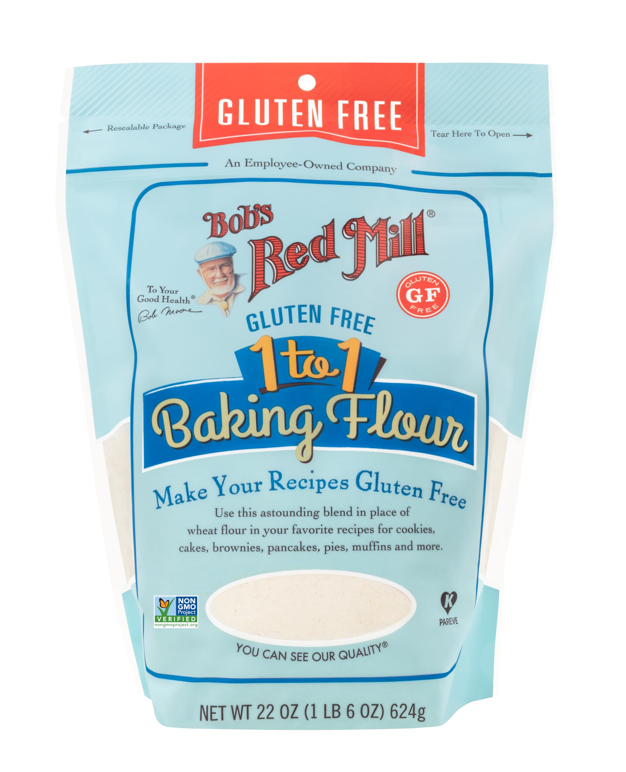 Bob's Red Mill dry ingredients bowl shows base ready for gluten free bakes.