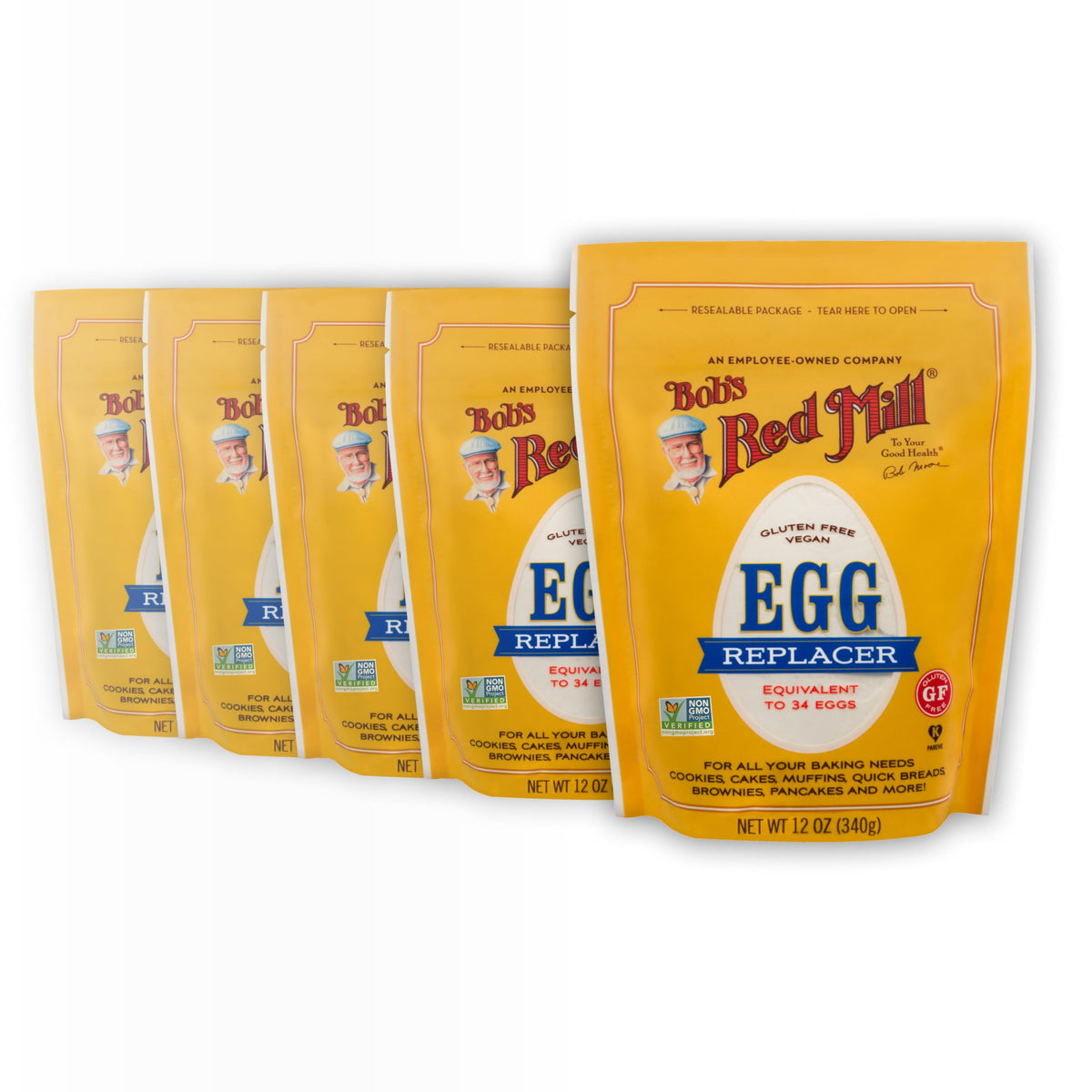 Bob's Red Mill egg replacer powder in a bowl for vegan baking