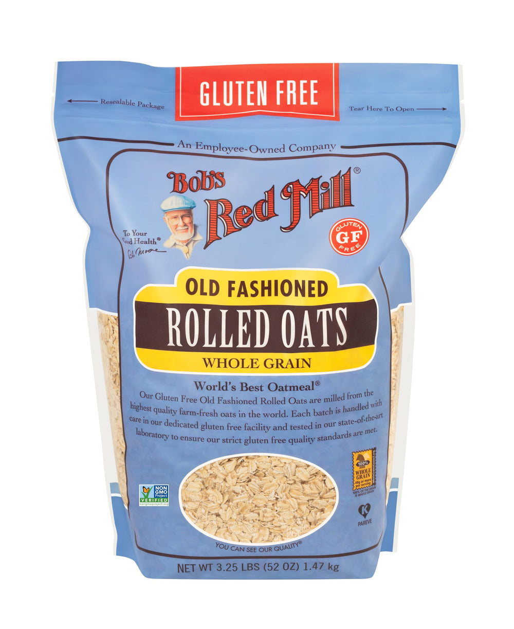 Bob's Red Mill gluten free oats in a warm bowl for a hearty breakfast